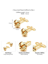 Distinctive Tied Knot Cufflinks - Gold