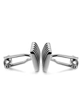 Sleek Stripes Classic Black Cufflinks