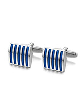 Sleek Stripes Classic Black Cufflinks