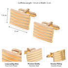 Striped Cufflinks by Peora | Stylish & Modern Men’s Accessories