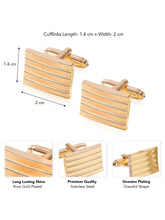 Striped Cufflinks by Peora | Stylish & Modern Men’s Accessories