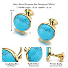 Golden Cufflinks by Peora | Luxurious & Timeless Men’s Accessory
