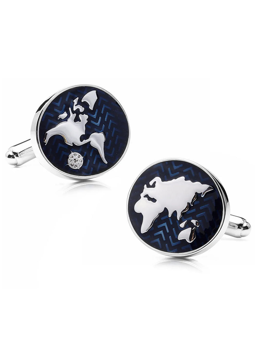 Round Shape Cufflinks by Peora | Classic Elegance for Every Look
