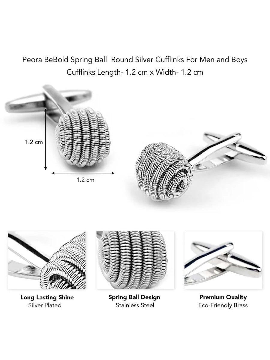 Steel Cufflinks by Peora | Sleek & Durable Men’s Accessories