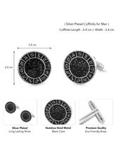 Peora Zodiac Dial Black Cufflinks