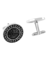 Peora Zodiac Dial Black Cufflinks