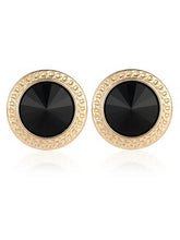 Peora Classic Black Stud Cufflinks For Men