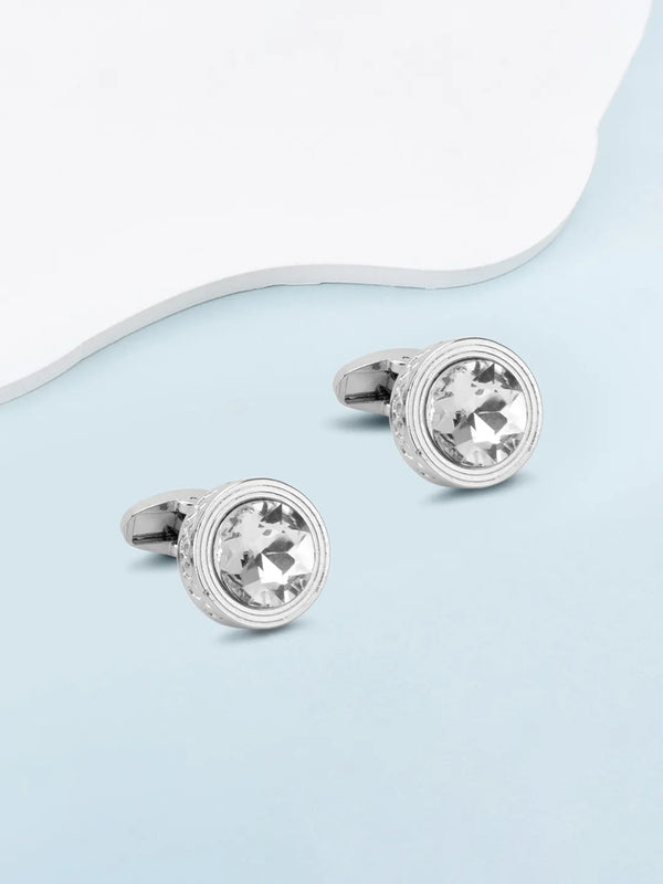 Peora Statement Crystal Shirt Cufflinks For Men