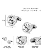 Peora Statement Crystal Shirt Cufflinks For Men