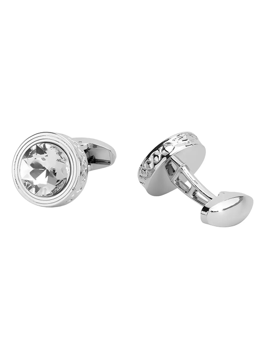 Peora Statement Crystal Shirt Cufflinks For Men