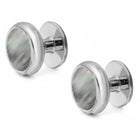Peora Silver Mother Of Pearl Cufflinks For Men