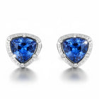Peora Royal Blue Luxury Crystal Silver Cufflinks
