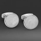 Peora Silver Mother Of Pearl Cufflinks For Men