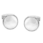 Peora Silver Mother Of Pearl Cufflinks For Men