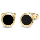 Peora Men Black Enamel Cufflinks