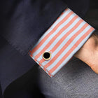 Peora Men Black Enamel Cufflinks
