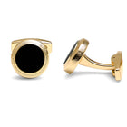 Peora Men Black Enamel Cufflinks