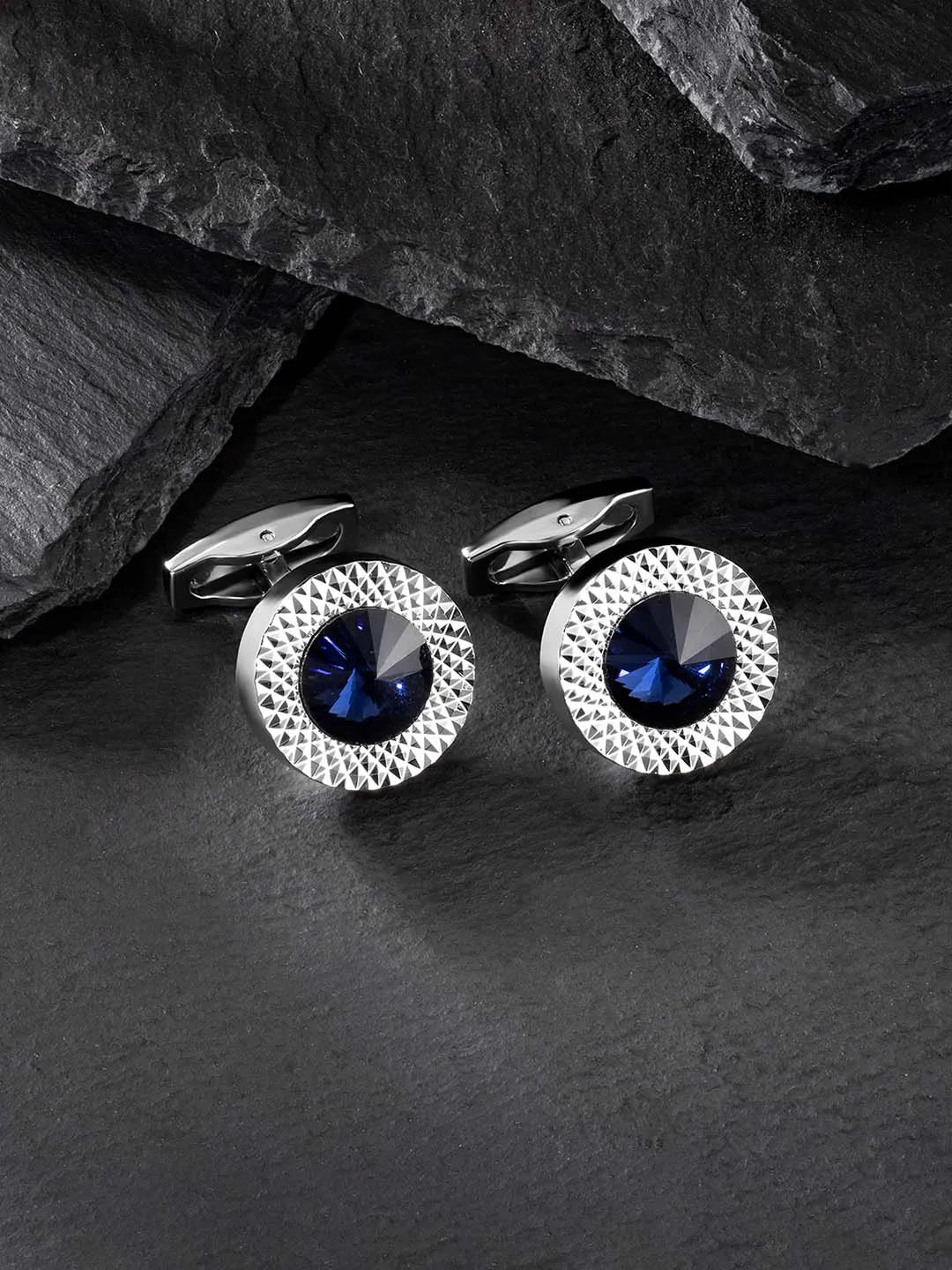 Harmony Circular Crystal Cufflinks