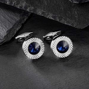 Harmony Circular Crystal Cufflinks