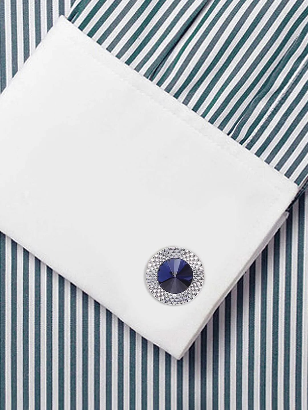 Harmony Circular Crystal Cufflinks