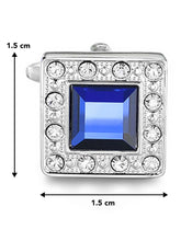 Elegance Crystal Square Cufflinks