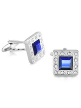 Elegance Crystal Square Cufflinks