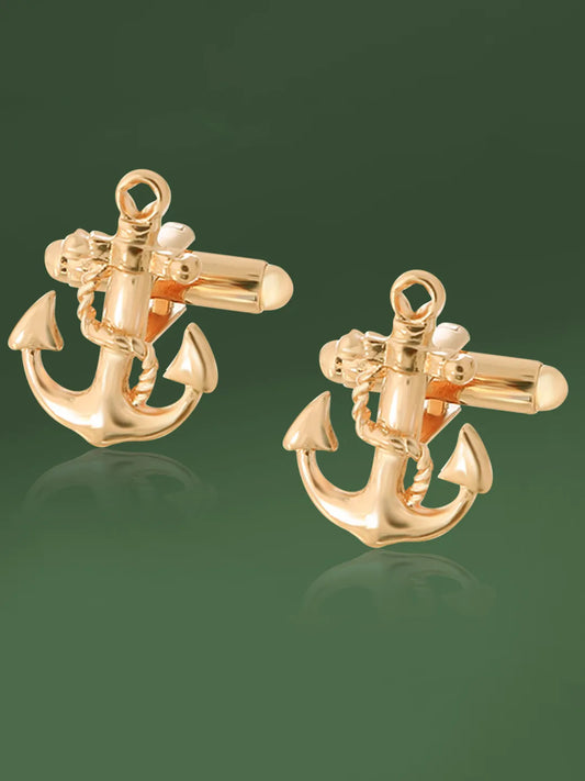 Map of Style Globe Earth Cufflinks - Gold