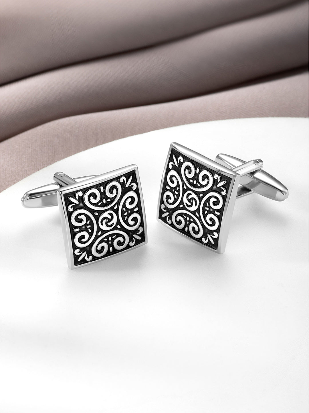 Bold Minimalism Black Square Cufflinks