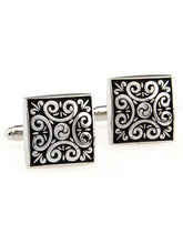 Bold Minimalism Black Square Cufflinks