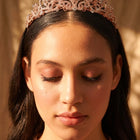 Peora Crystal Moonlight Princess Crown - Rose Gold