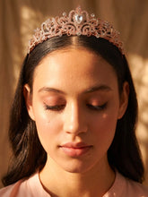 Peora Crystal Moonlight Princess Crown - Rose Gold