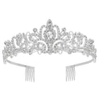 Peora Crystal Moonlight Princess Crown - Silver