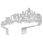 Peora Crystal Moonlight Princess Crown - Silver