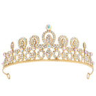 Peora Crystal Imperial Princess Crown - Gold