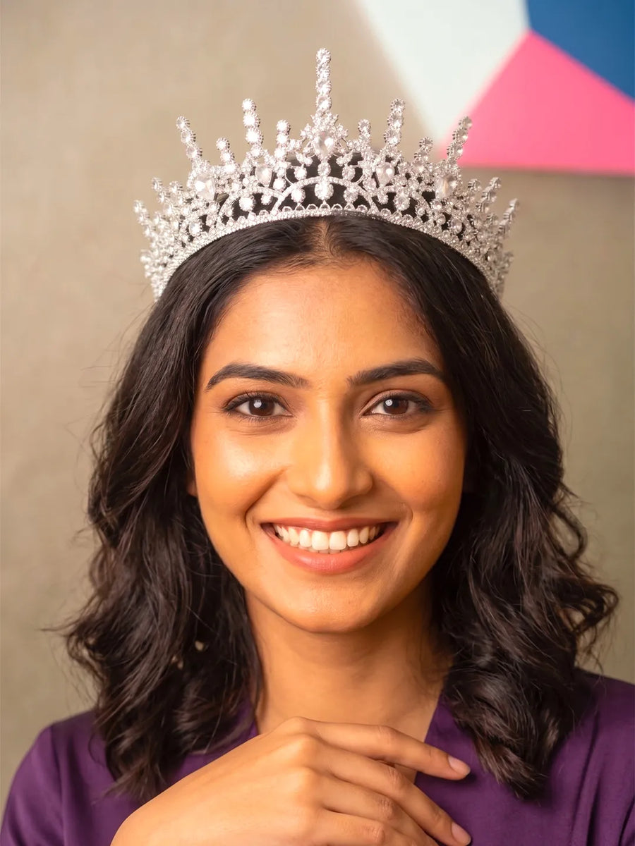 Peora Royal Aura Princess Tiara - Silver