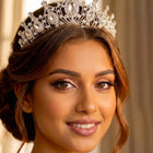 Peora Crystal Regal Princess Tiara - Silver