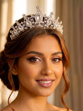 Peora Crystal Regal Princess Tiara - Silver