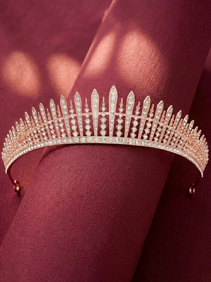 Peora Starlight Crystal Princess Tiara - Rose Gold