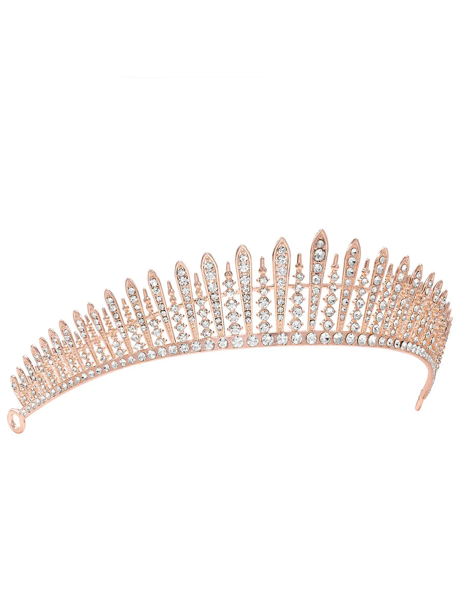 Peora Starlight Crystal Princess Tiara - Rose Gold