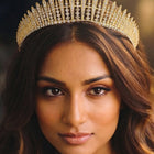 Peora Starlight Crystal Princess Tiara - Gold