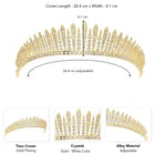 Peora Starlight Crystal Princess Tiara - Gold