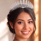 Peora Starlight Crystal Princess Tiara - Silver