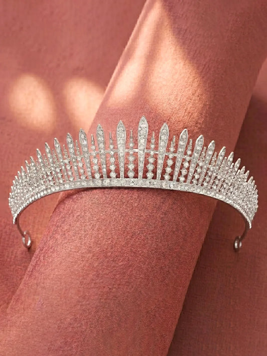 Peora Starlight Crystal Princess Tiara - Silver