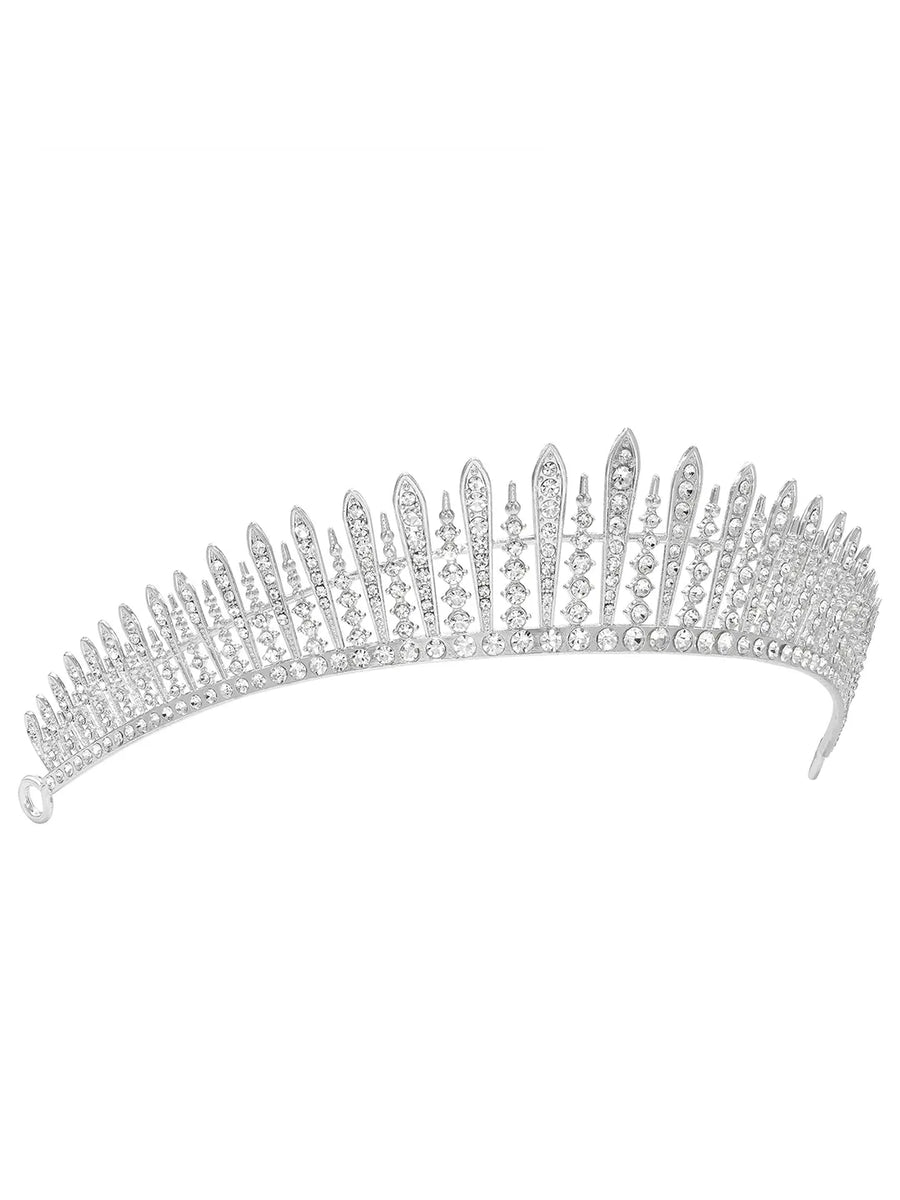 Peora Starlight Crystal Princess Tiara - Silver