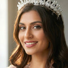 Peora Crystal Princess Grace Tiara - Silver