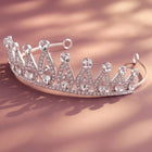 Peora Crystal Princess Grace Tiara - Silver