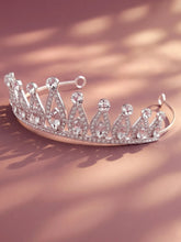 Peora Crystal Princess Grace Tiara - Silver