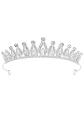 Peora Crystal Princess Grace Tiara - Silver