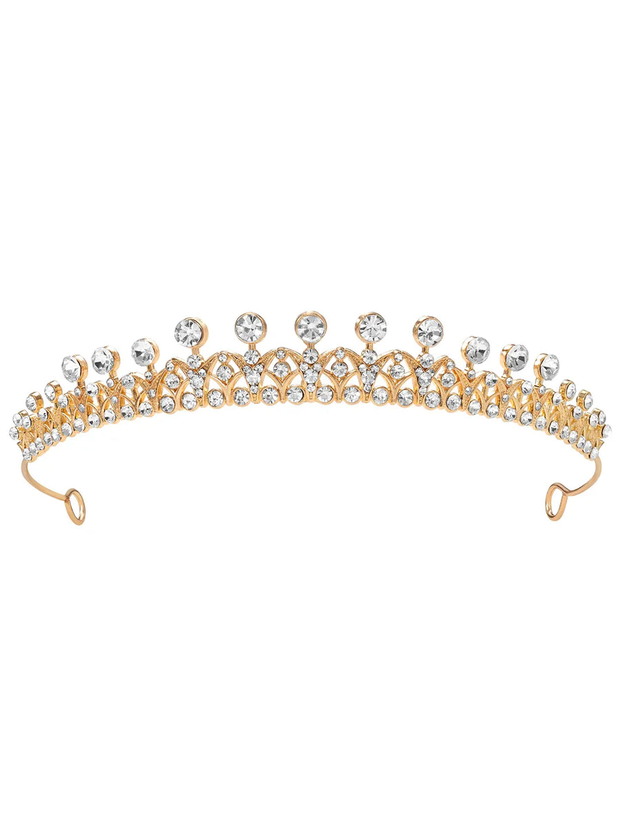 Peora Celestial Crystal Princess Tiara - Gold