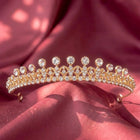 Peora Celestial Crystal Princess Tiara - Gold